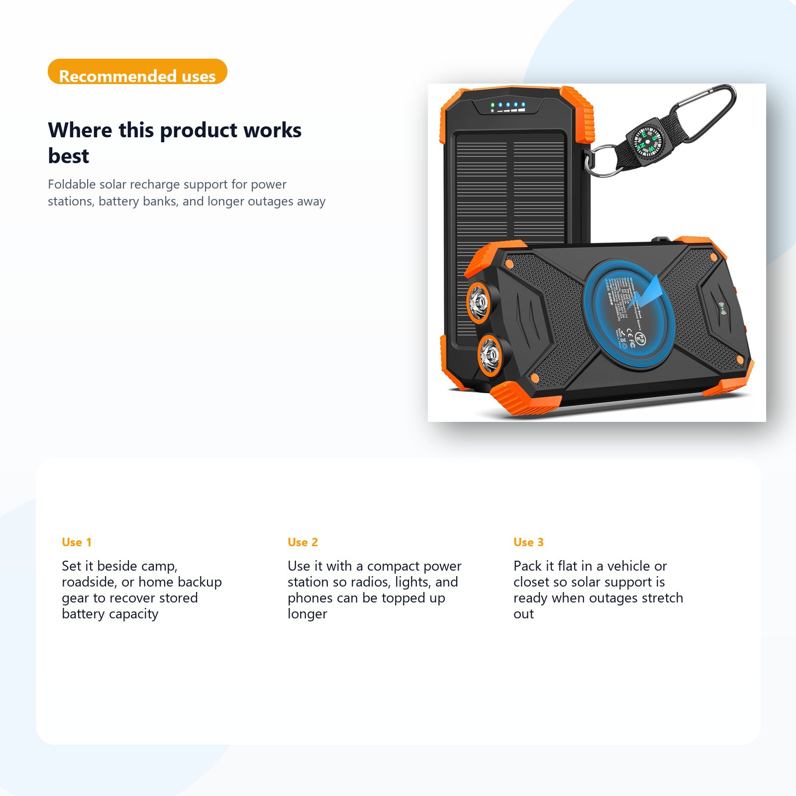 foldable solar panel for backup power station charging use case guide
