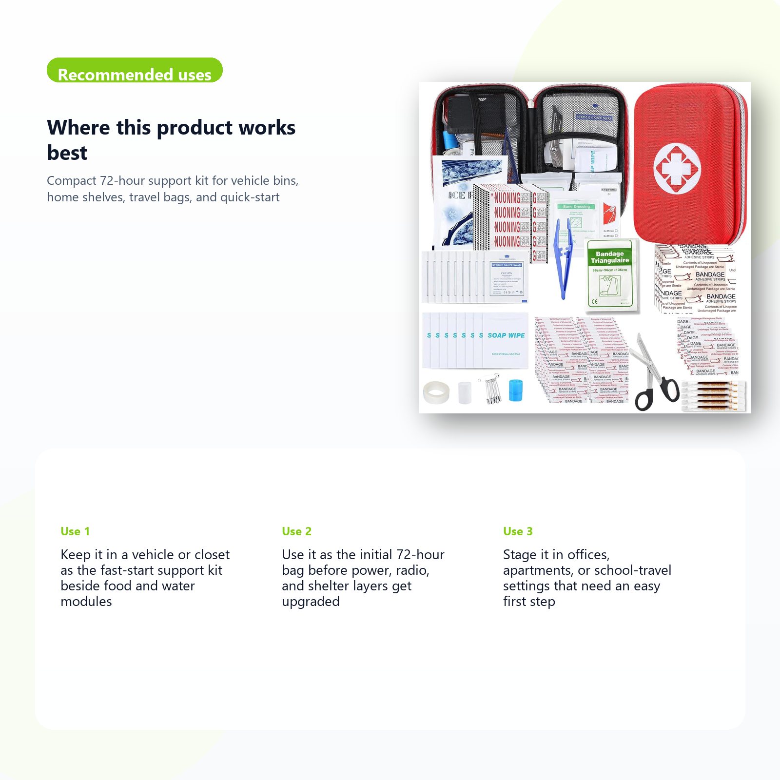 compact emergency supply kit for home and car readiness use case guide