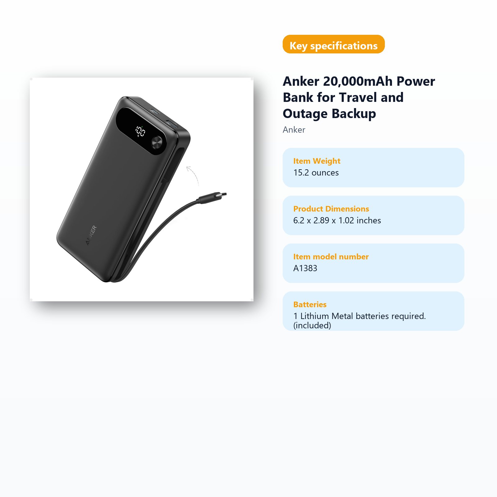 portable power bank for travel and blackout charging backup specifications guide