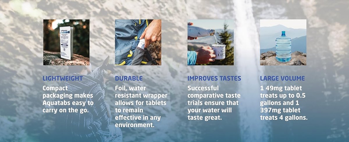 Aquatabs Water Filter compact storage and deployment example - Emergency Water Safety