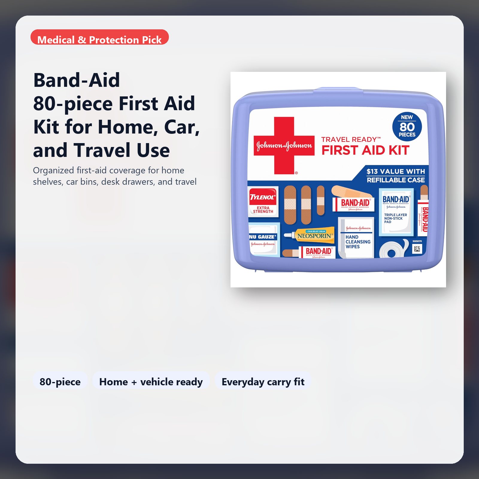 compact first aid kit for home car and travel use hero