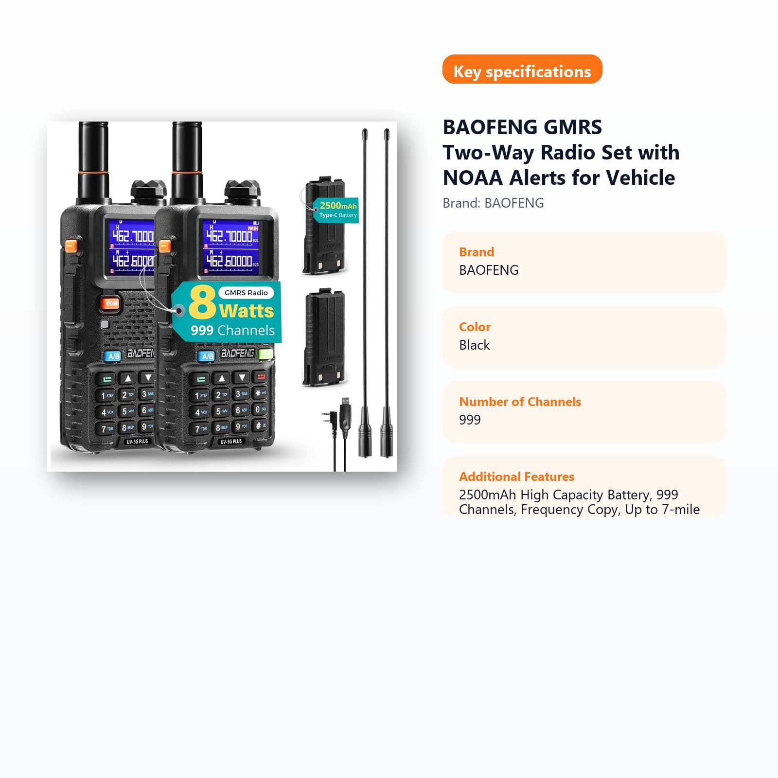 gmrs radio set for vehicle coordination and field communication specifications guide