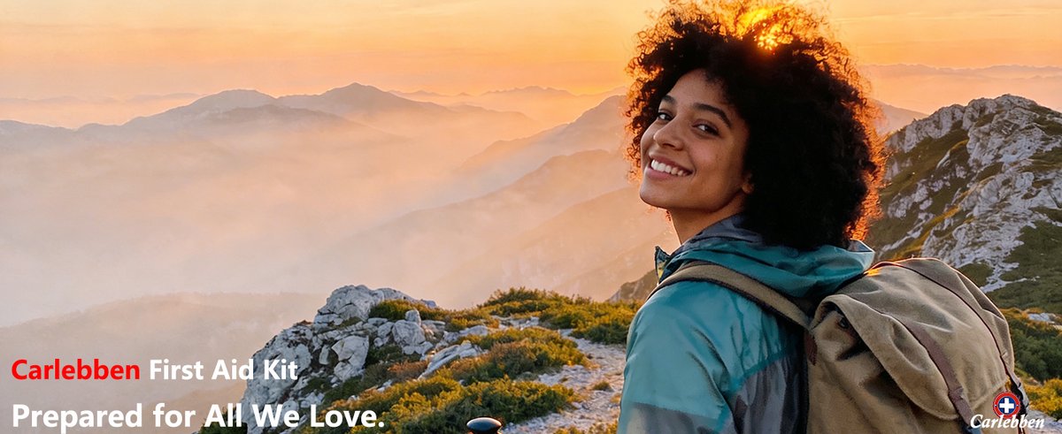 Carlebben First Aid Kit product features and emergency use scenario - Home, Car & Go-Bag Use