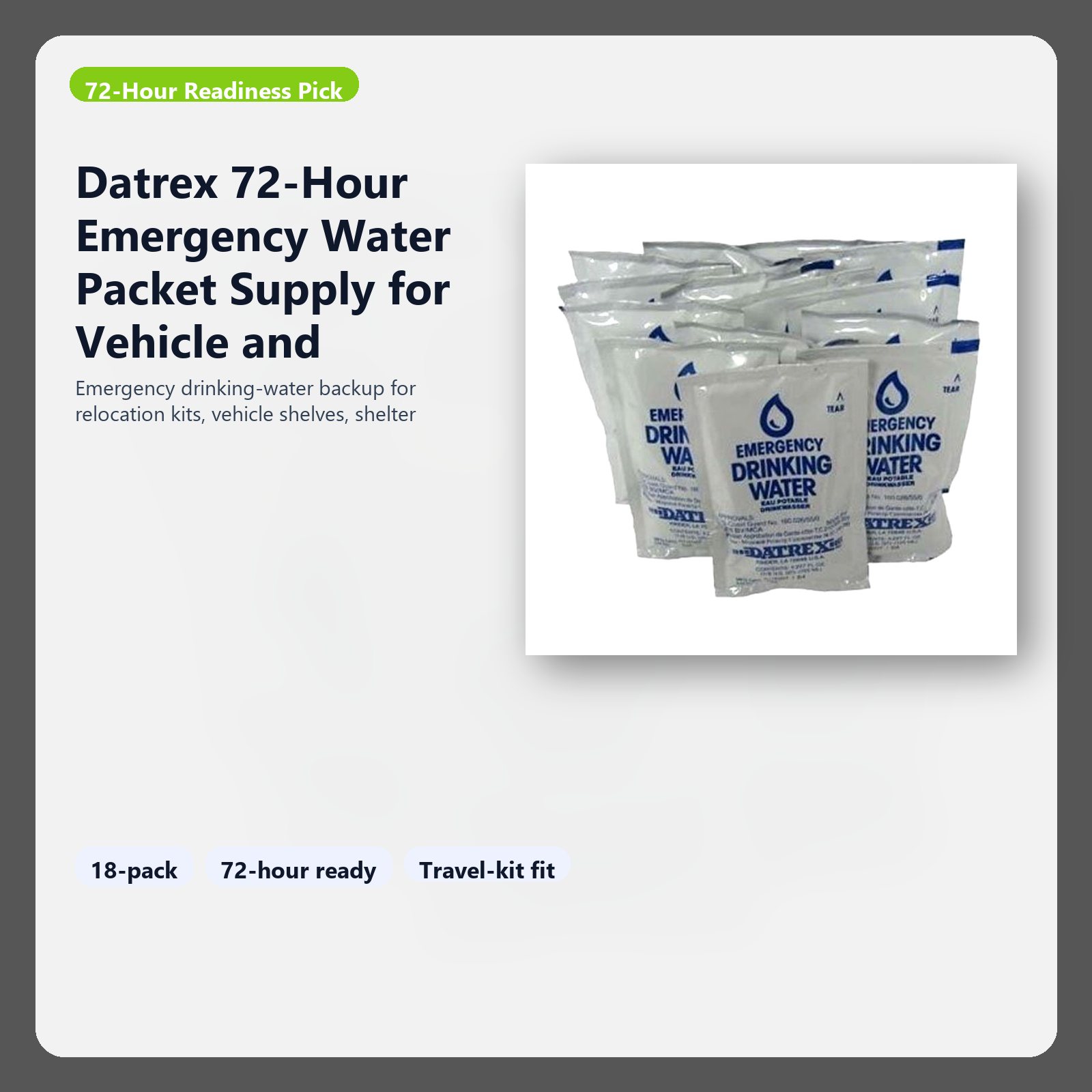 portable water backup for 72 hour readiness kits hero