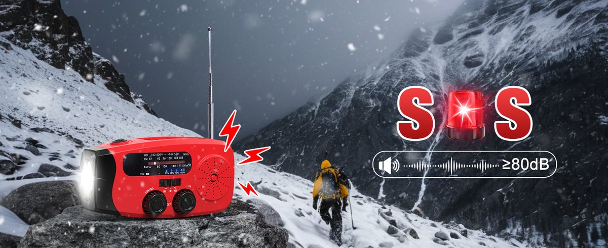 Emgykit Emergency Radio included components and kit contents - Storm & Disaster Alerts