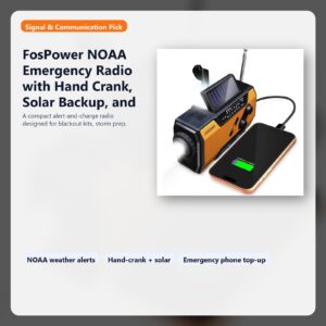 hand crank solar emergency radio for blackout and storm readiness hero image