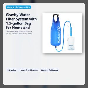 gravity water filter system for home and field backup hero image