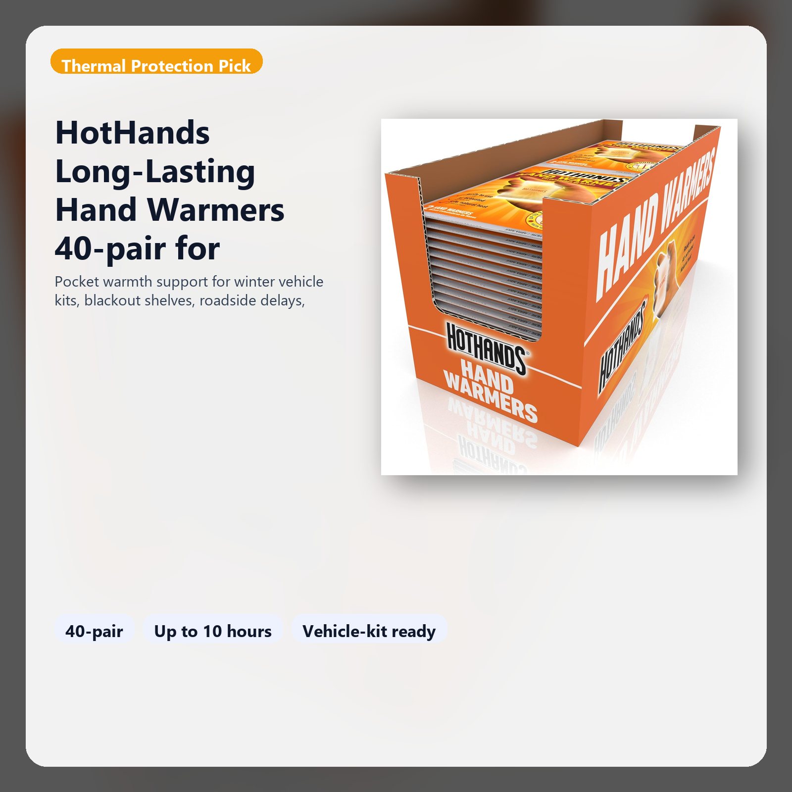 hand warmers for winter vehicle kits and blackout backup hero