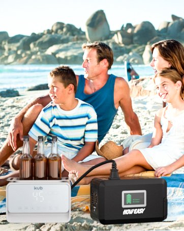 HOWEASY Portable Power Station compact storage and deployment example - Blackout & Off-Grid Backup