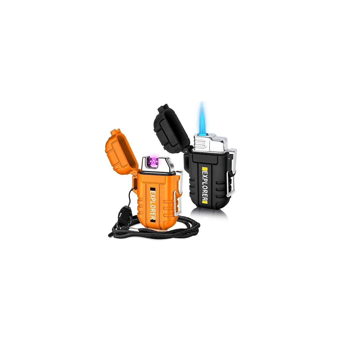 Laffizz Rechargeable Waterproof Lighter 2-Pack