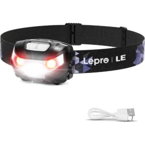 Lepro Rechargeable Headlamp for emergency preparedness kit