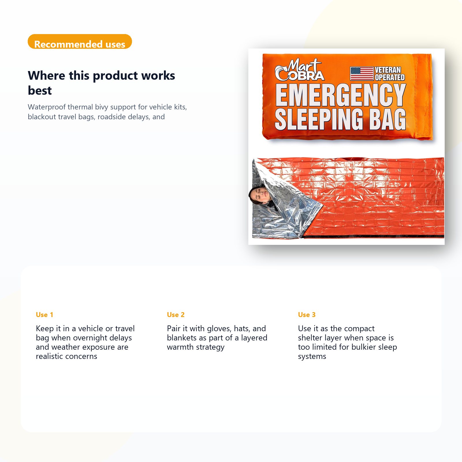 thermal emergency bivy sack for vehicle and go bag shelter layers use case guide