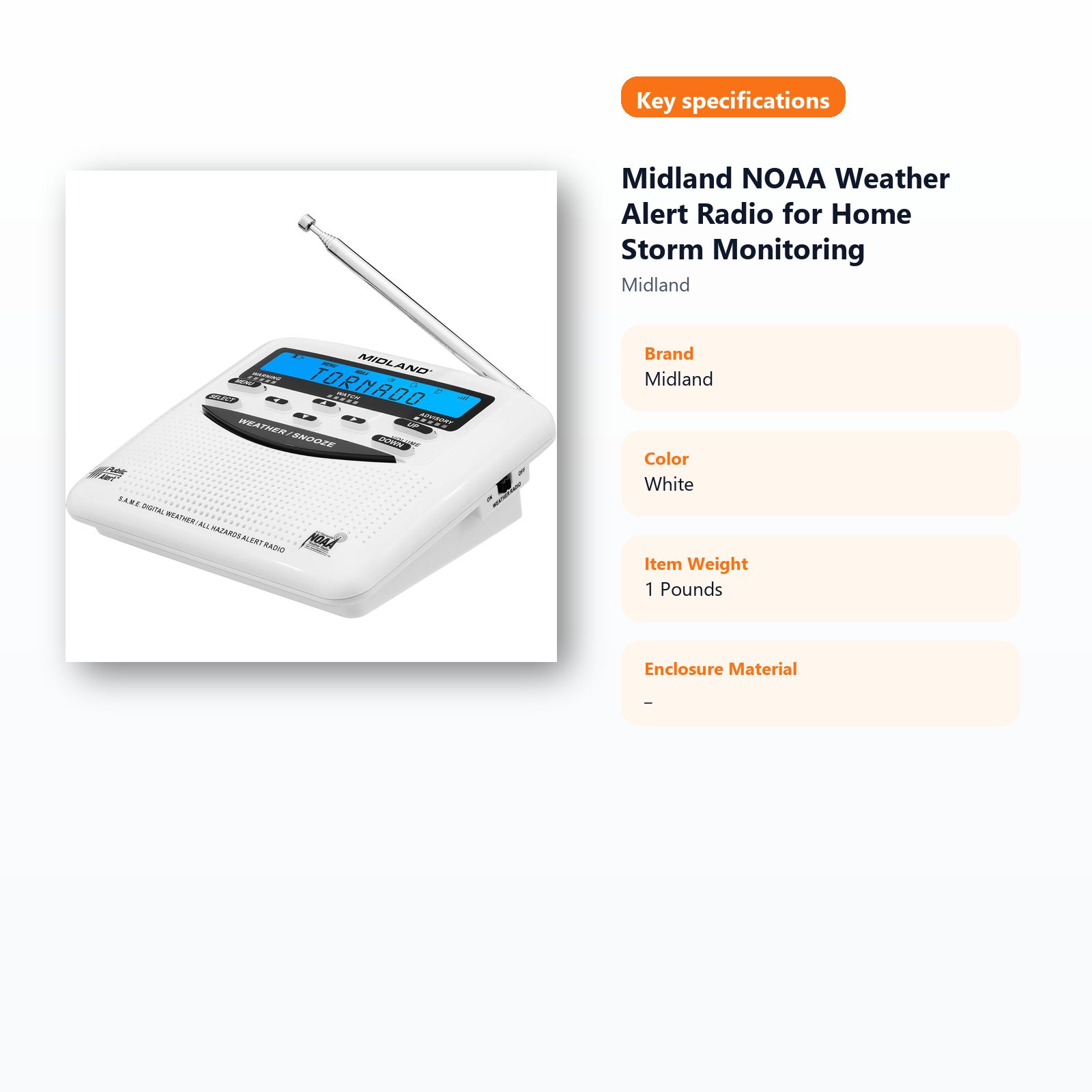 noaa weather alert radio for home storm monitoring specifications guide