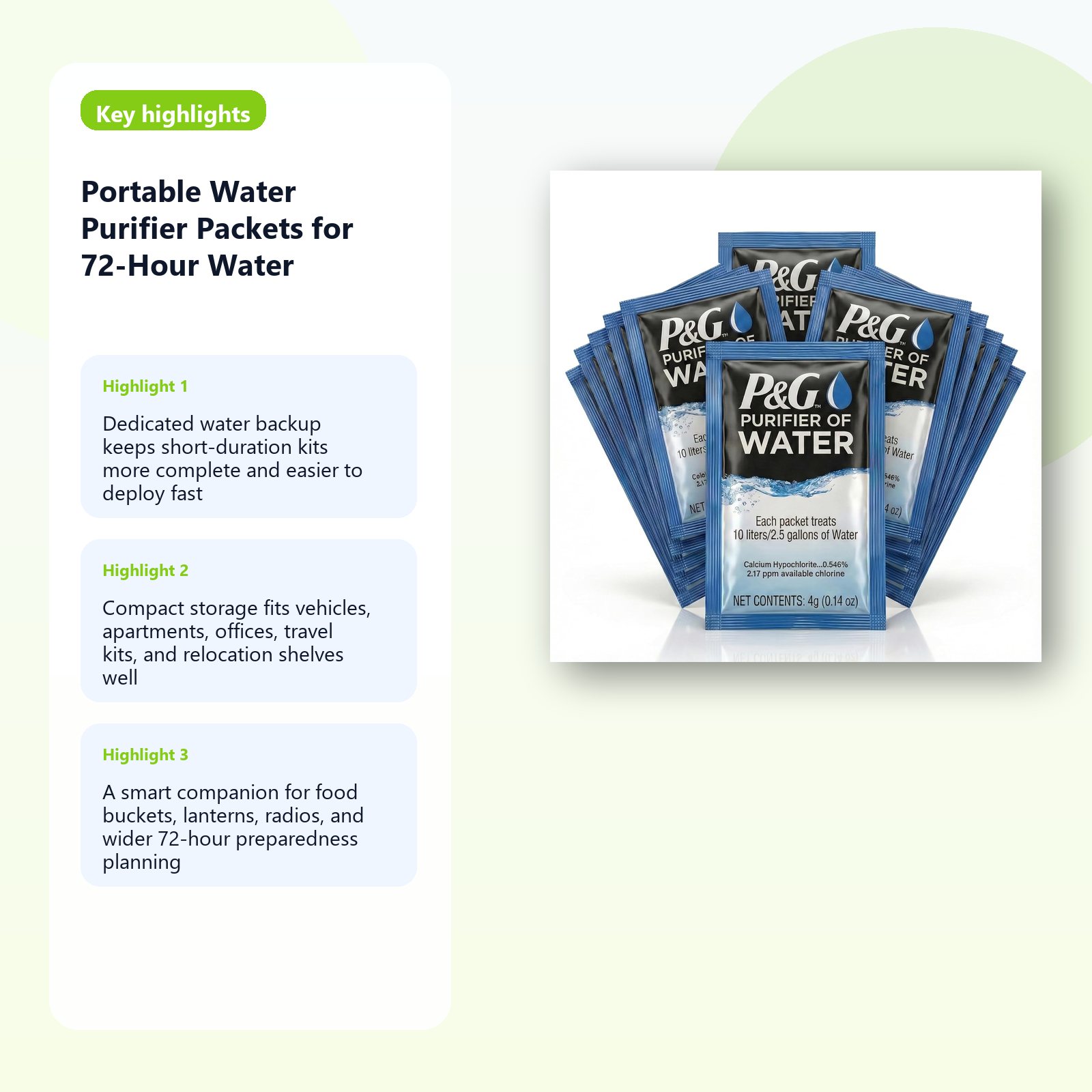 portable water backup for 72 hour readiness kits detail panel