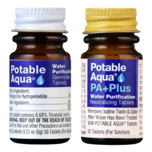 potable aqua Water Purification Tablets for emergency preparedness kit