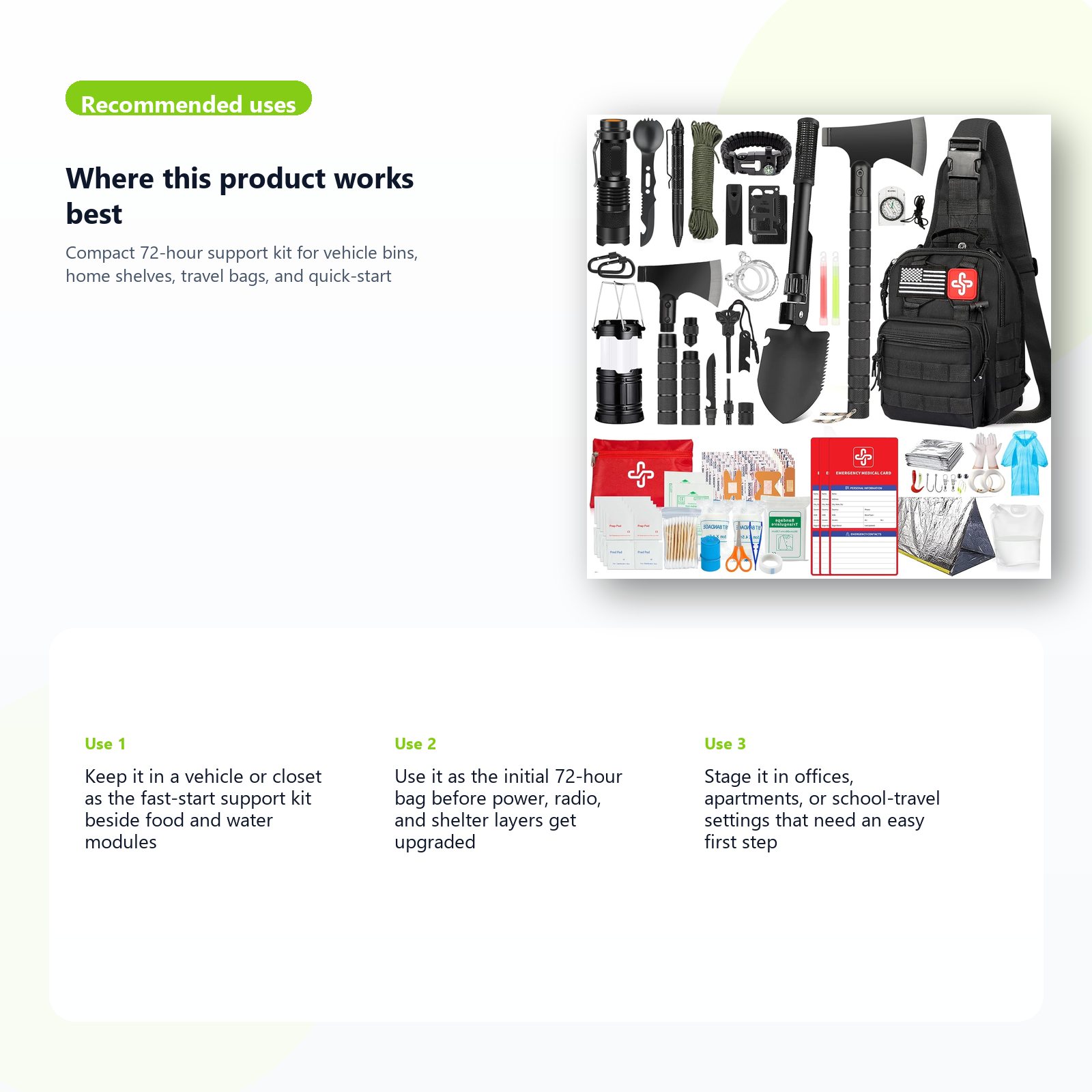 compact emergency supply kit for home and car readiness use case guide