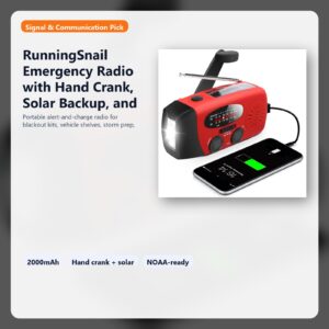 hand crank solar emergency radio for blackout and storm readiness hero image
