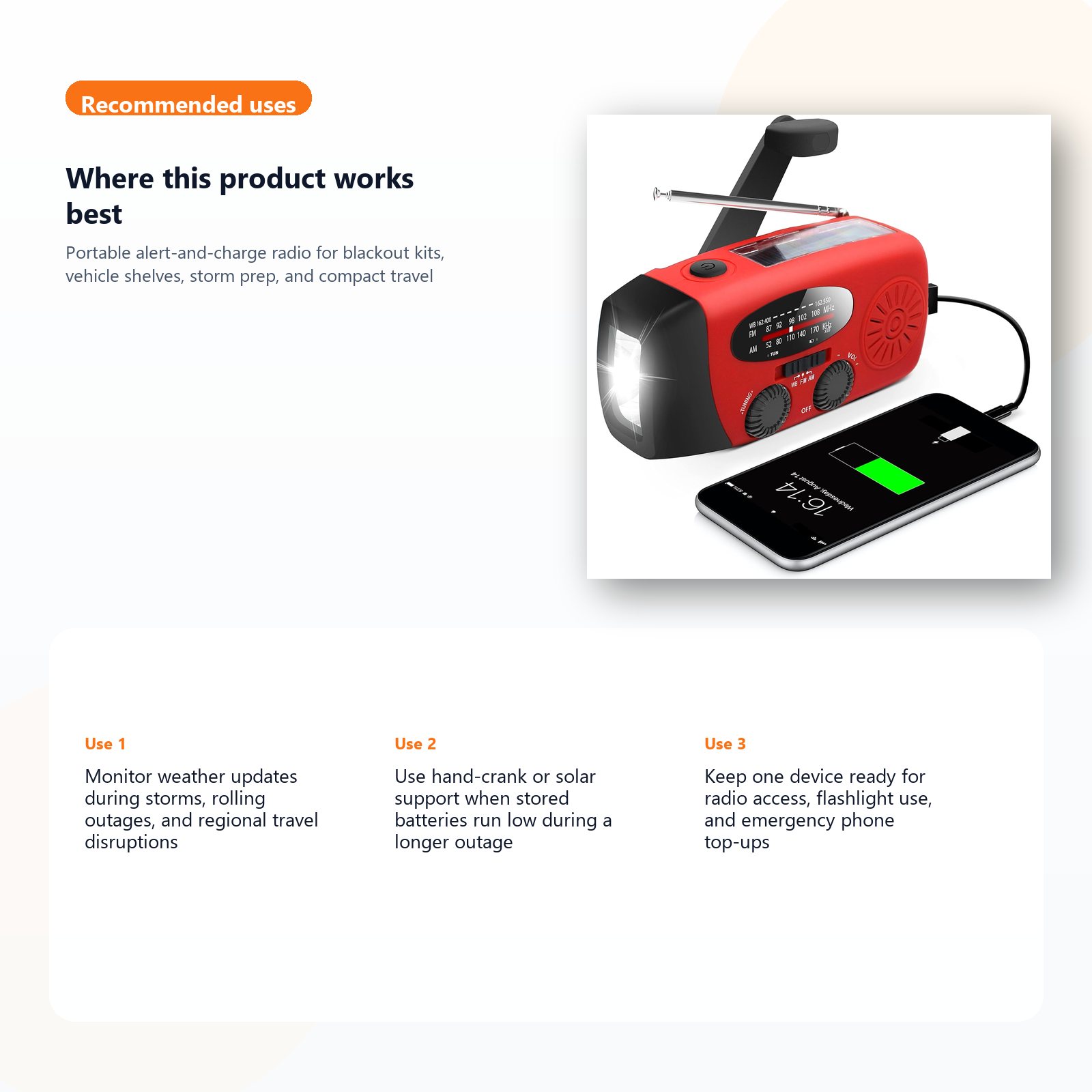 hand crank solar emergency radio for blackout and storm readiness use case guide