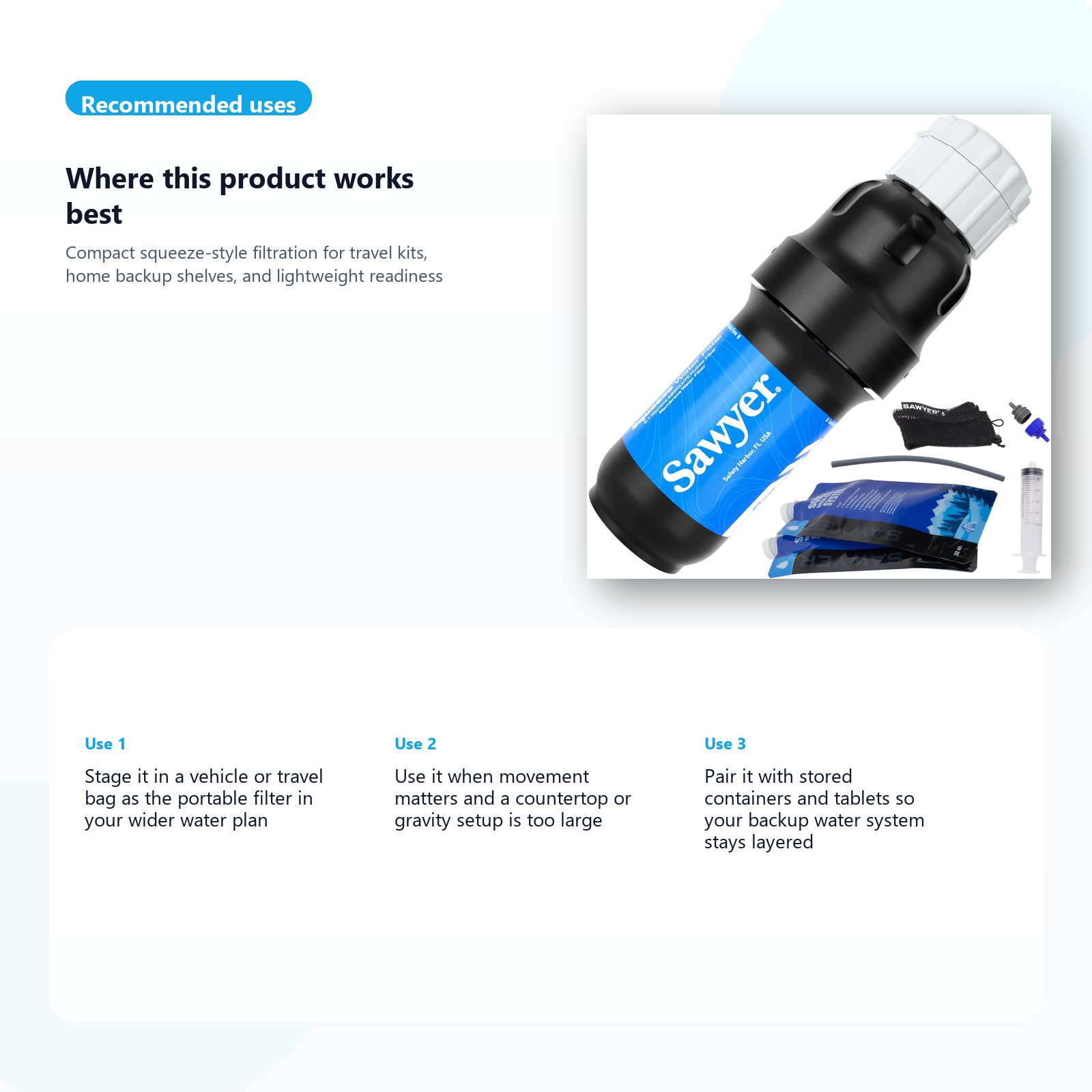 portable squeeze water filter for travel and backup water planning use case guide