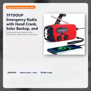 hand crank solar emergency radio for blackout and storm readiness hero image