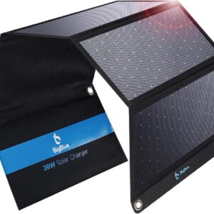 28W Foldable Solar Panel Charger – Dual USB