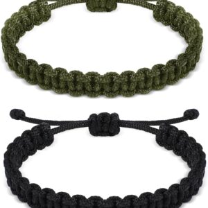 550lb Paracord Bracelet – OD Green & Black