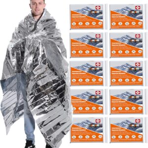 Heavy-Duty Mylar Emergency Blankets (10-Pack)